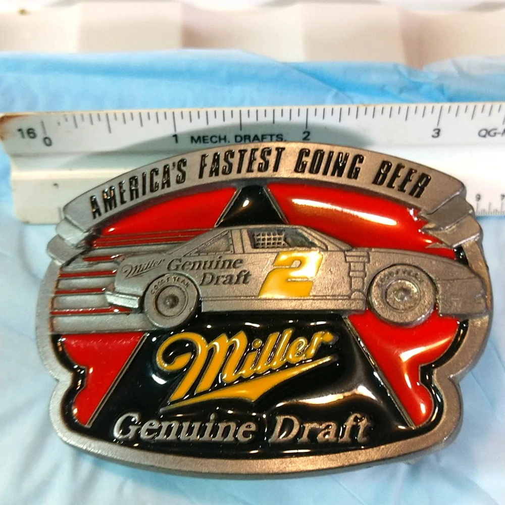 VTG. Miller Genuine Draft Brewing Co. Official Licensed Belt Buckle